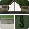 vidaXL Tipi stan 18-miestny Zelená Polyester a oceľ