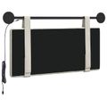vidaXL Závesné čelo postele S LED svetlom Krémová Zamat