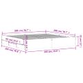 vidaXL Posteľný rám so zásuvkami dymový dub 200x200cm kompozitné drevo