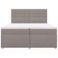 vidaXL Boxspring posteľ s matracom sivohnedý 200x200 cm látka