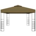 vidaXL Altánok 3x4 m, sivohnedý 180 g/m²