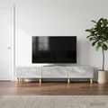 vidaXL TV skrinka 147 x 34,5 x 30 cm Betónovo sivá Kompozitné drevo