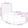 vidaXL Posteľ s pružinovým rámom Tmavozelená 100 x 200 cm Zamat