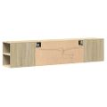 vidaXL TV nástenná skrinka s LED svetlami dub sonoma 180x31x39,5 cm