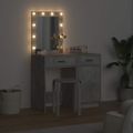 vidaXL Toaletný stolík 2 ks Sivá 50 x 41 x 135 cm Kompozitné drevo