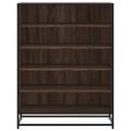 vidaXL Skrinka na topánky, hnedý dub 75x38x97,5cm kompozitné drevo+kov