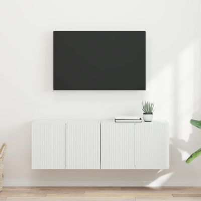 vidaXL TV nástenná skriňa Nástenný 2 pcs Biela 59,5 x 31 x 40 cm