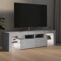 vidaXL TV skrinka s LED svetlami, betónovo sivá 140x36,5x40 cm