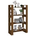 vidaXL Knižnica/deliaca stena medová 80x35x125 cm masívna borovica