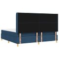 vidaXL Posteľ s pružinovým rámom s vankúšom Modrá 200 x 200 cm látka