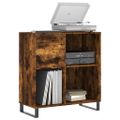 vidaXL Skrinka na platne dymový dub 84,5x38x48 cm kompozitné drevo