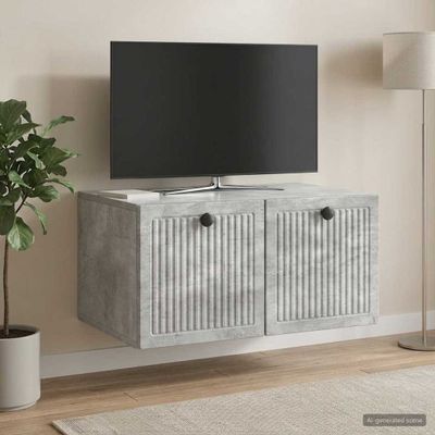 vidaXL Nástenná TV skrinka Nástenný Betónovo sivá 59,5 x 41 x 30 cm