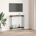 vidaXL Konzolový stôl Čierny dub 75 x 22,5 x 75 cm Kompozitné drevo