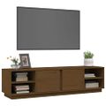 vidaXL TV skrinka medovo-hnedá 156x40x40 cm masívna borovica