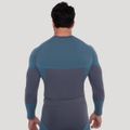 Bezšvové tričko s dlhým rukávom OG1 Grey/Blue - GymBeam, veľkosť L