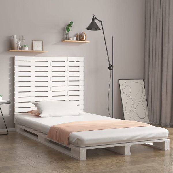 vidaXL Nástenné čelo postele biele 141x3x91,5 cm masívna borovica
