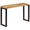 vidaXL Konzolový stolík 120x35x76 cm mangové drevo a oceľ