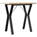 vidaXL Jedálenský stolík v tvare Y 80x50x75,5 cm borovica a oceľ
