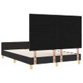 vidaXL Rám postele s čelnou doskou Čierna 140 x 190 cm látka
