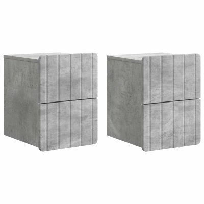 vidaXL Nástenná nočná skrinka 2 pcs Betónovo sivá 33 x 34,5 x 43 cm