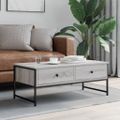 vidaXL Konferenčný stolík sivý sonoma 101x49x39,5 cm kompozitné drevo