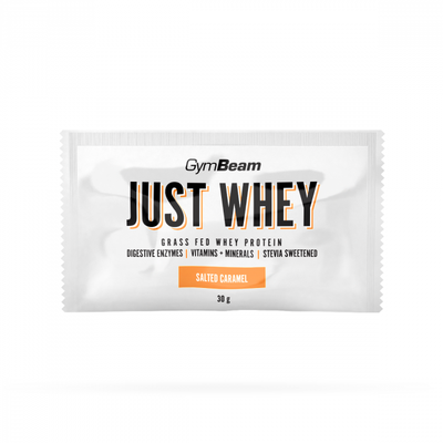 Just Whey Grass-Fed Protein – GymBeam, slaný karamel, 30 g