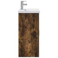 vidaXL Sada kúpeľňového nábytku Dymový dub 61 x 40 x 84,5 cm