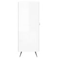vidaXL Komoda lesklá biela 69,5x34x90 cm spracované drevo