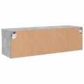 vidaXL TV skrinka s LED svetlami betónovo sivá 100x30x30 cm