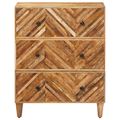 vidaXL Úložné skrine Hnedá 60 x 33,5 x 75 cm Masívne mango drevo