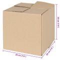 vidaXL Skladací box s úložiskom 50 ks Prírodná 20 x 20 x 20 cm Kartón