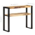 vidaXL Konzolový stolík 90x30x75 cm surové mangovníkové drevo