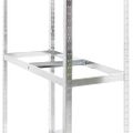 vidaXL 3-posch. stojany na pneumatiky 4ks strieborné 110x40x200cm oceľ