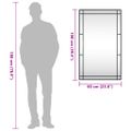 vidaXL Nástenné zrkadlo čierne 60x100 cm obdĺžnikové železné