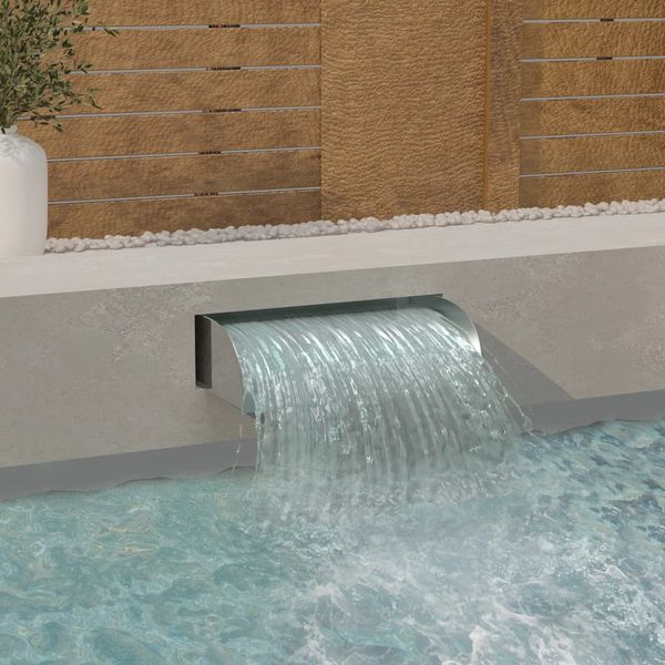 vidaXL Vodopád s LED 60x34x14 cm nehrdzavejúca oceľ 304