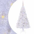 vidaXL Umelý vianočný stromček Biela 150 cm PVC a oceľ