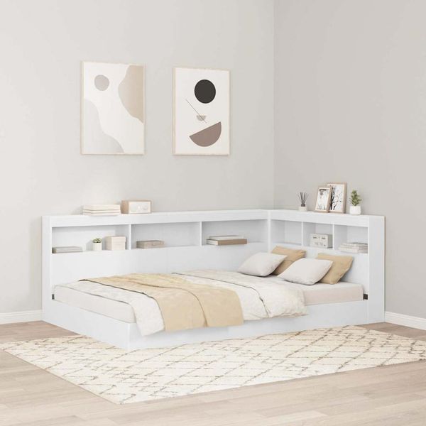 vidaXL Úložné čelo Biela 207,5 x 137,5 x 76,5 cm Kompozitné drevo