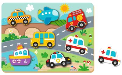 2Kids Toys Vkládacie puzzle Doprava