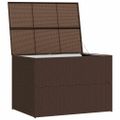 vidaXL Záhradný úložný box hnedý 150x100x100 cm polyratanový