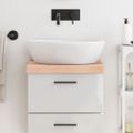 vidaXL Kúpeľňová doska 40x30x(2-6) cm neošetrený masív