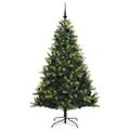 vidaXL Umelý skladací vianočný stromček 300 LED diód Zelená 180 cm
