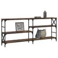 vidaXL Konzolový stolík dymový dub 180x29x76,5 cm kompozitné drevo