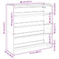 vidaXL Regál na topánky staré drevo 80x25x81 cm spracované drevo