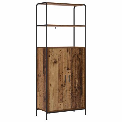 vidaXL Highboard Staré drevo 40 x 33 x 161 cm Kompozitné drevo