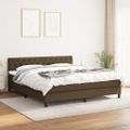 vidaXL Boxspring posteľ s matracom tmavohnedá 160x200 cm látka