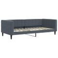 vidaXL Denná posteľ s matracom tmavosivá 90x200 cm zamat