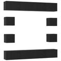 vidaXL Zostava TV skriniek 8 ks Čierny dub Kompozitné drevo