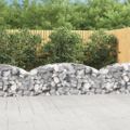 vidaXL Oblúkový gabionový kôš 200x50x60/80 cm pozinkované železo
