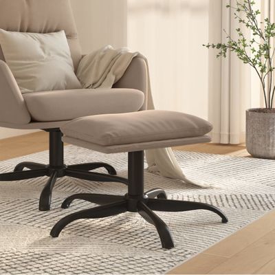 vidaXL Podnožka bledosivá 60x60x36 cm látka z mikrovlákna
