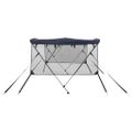 vidaXL Strieška Bimini s 3 oblúkmi a sieť. stenami 183x(170-182)x137cm